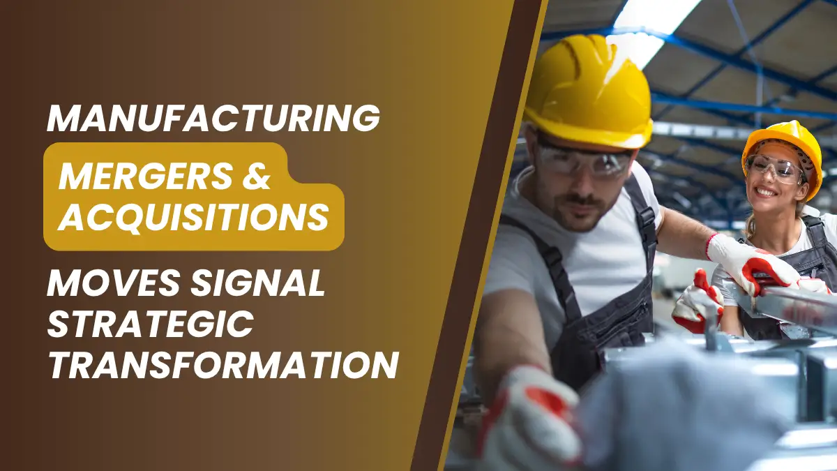 Major Manufacturing M&A Moves Signal Strategic Transformation
